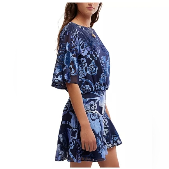 Free People Manuka Velvet Burnout Mini Dress - Picture 4 of 6